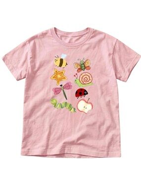 Gildan Pink Bug & Fruit Graphic Tee